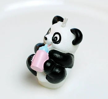 3D Panda žvakių liejimo formos, silikono formos muilo, gyvūnų žvakių liejimo formos,cukraus amatų įrankiai,šokoladas bakeware