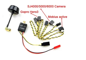 5.8 G 600mW 32ch Mini Wireless Audio Video AV Siųstuvas & Grybų Antena FPV už Gopro Hero 3 Mobius Aktyvi 808 SJ4000