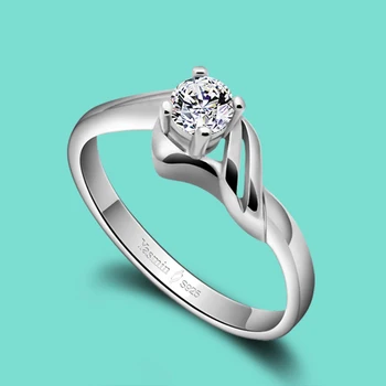 925 sterlingas sidabro žiedas moterims,Baltas cirkonis inkrustacijos dizaino mados lady Cirkonis žiedas,Moterų populiarus sidabro juvelyriniai dirbiniai,geriausių dovanų