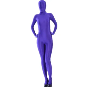 (A1-027) Naujas mados 2017 karšto blizga lycra spandex helovinas violetinė catsuit vyrų fetišas seksualus kostiumas gėjų