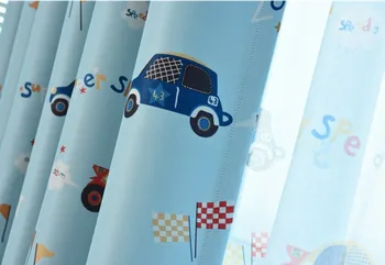 Animacinių filmų Mėlyna Automobilių Spausdinti Užuolaidos Vaikams Berniukas Mergaičių Miegamasis Storio Blackout Užuolaidos Tiulio Vien Užuolaidos Langą Atspalvių Užuolaidos AA16