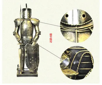 Antikvariniai metalo amatų Europos viduramžių riterio šarvus metalo modelio kūrybos rankų darbo papuošalai didmeninė