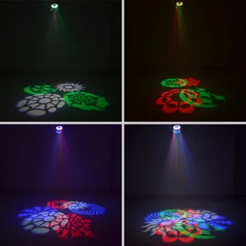 AUCD 8 Objektyvas RGBW LED Modelius Sukasi Projektorius DMX Scenos Apšvietimas Juda DJ Disco Klubas Namuose Šventė Šalies Žibintai LE-8EG