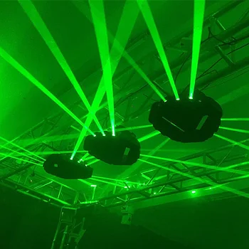 AUCD 9 Akis Žalia Juda Galvos Voras Šviesos Lazerio Šviesa DMX Master-slave profesionaliojo Scenos Apšvietimas DJ Šalies Klubas Parodyti DJ109G