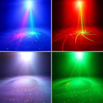 AUCD Nuotolinio 8 RG Modelis Lazerio Apšvietimas Kalėdos Vandens Galaxy RGB LED Scenos Šviesos Projektorius Sumaišykite Aurora Poveikį Šalies DJ Home LL-08RG