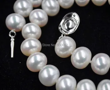 Aukštos blizgesys 11-11.5 mm balta kultūringas gėlo vandens perlų vėrinį choker