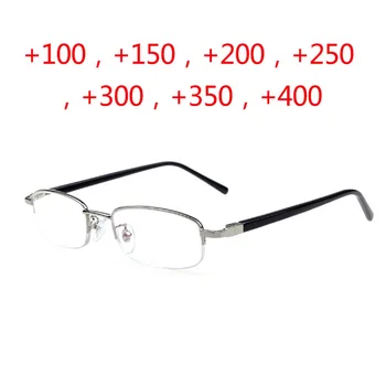 Aukštos kokybės Danga, Aukštos raiškos Optinis metalo Akiniai Skaitymui vyrai moterys Anti-nuovargio akiniai su dėžute +100 +150 +350 +400