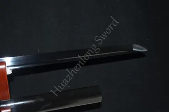 AUKŠTOS KOKYBĖS RANKŲ darbo Japonijos samurajų kardas ninja 1095 anglinio plieno, juoda full tang gali sumažinti bambuko specialų individualų
