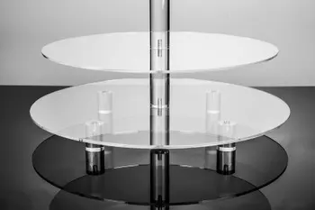 Aukštų 15 cm Maypole skaidraus Akrilo Vestuvių Keksiukų Stovas, Apvalios organinio stiklo Cupcake Stendai, 5 Pakopos organinio Stiklo Tortas Stovi