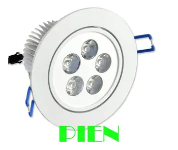 Balta 3W 5W 7W LED šviestuvai pritemdomi embedded vietoje lamparas namų kambarį IP44 85V-265V Nemokamas pristatymas DHL 50pcs