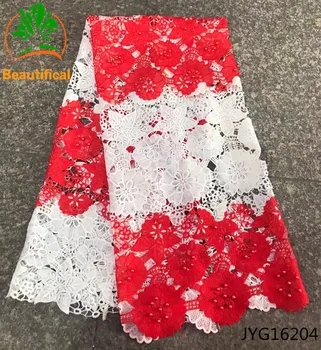 Beautifical afrikos laido nėrinių 2017 rausva nėrinių audinys, aukštos kokybės guipure nėrinių nigerijos nėrinių audiniai vestuvinių suknelių JYG162