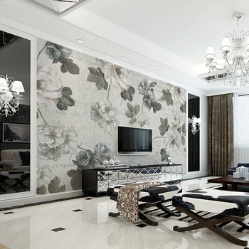 Beibehang tapetai sienos 3d pilkos rožės užsakymą tapetai foną didelis modernus miegamojo kambarį, TV, sofa-freskos