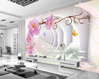 Beibehang Užsakymą Tapetai Namų dekoro Freskos 3D Rožės 