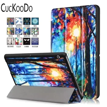 CucKooDo Ultra Slim Full Apsaugos Lankstymo Dizainas Padengti PU Odos dėklas su Auto Pažadinti/Miego HuaWei MediaPad T3 10.0 Tablet