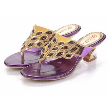 Didelis dydis 34-44 Naujas mados vasaros kalnų krištolas sandalai moteriška kristalų šlepetės šlepetės šlepetės moterims batų šalis, vestuvių bateliai atsitiktinis