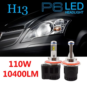 Didelė Galia 110W H13 LED Automobilių Žibintai, priekinių Žibintų Pakeitimas Blub Priešrūkinis Žibintas Konversijos Rinkinys 6000K Balta