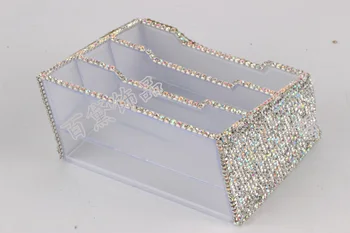Didelės talpos plastikinę dėžutę, aukštos kokybės deimantų pavadinimas kortele, vizitinės kortelės sėdynės Diamand gimtadienio dovanų dėžutėje 112*105*64mm
