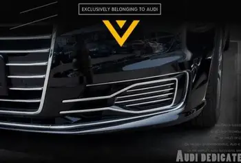 Didesnis žvaigždučių nerūdijančio plieno 10vnt automobilio Priekinis rūko žibintas, apdaila, apdaila Audi A6L 2016-2018