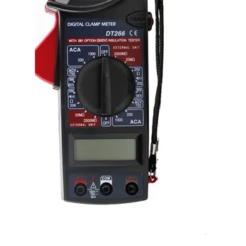 Digital Voltmeter Ammeter Ohmmeter Multimetras Volt AC DC Testeris Apkabos Metrų DT266