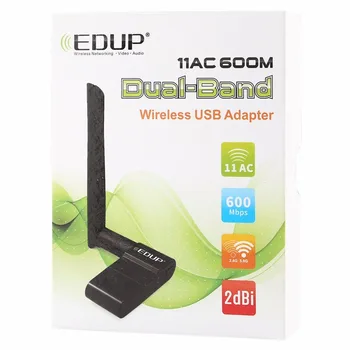 EDUP EP-AC1635 600Mbps dviejų dažnių Belaidžio 11AC USB Ethernet Adapteris su Antena 2dBi kompiuterį / PC