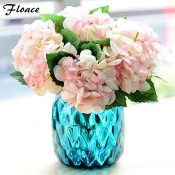 Floace 10vnt/daug Dirbtinių Hydrangea Gėlių su Gėlių Lazdele 