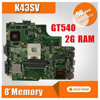 For Asus K43SJ K43SV A43S X43S Laptop motherboard HM65 N12P-GS-A1 REV3.0 GT540M 2GB 8 Memory DDR3 VRAM Main board tested