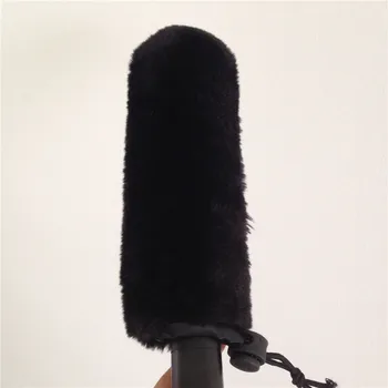 Furry Lauko Shotgun Microphone Priekinio stiklo Vėjo apsauginės ausinės Megztinis 16cm Ilgio 22 mm arba 40mm Vidinės Burnos Gali Pritaikymas Bet kokio Dydžio
