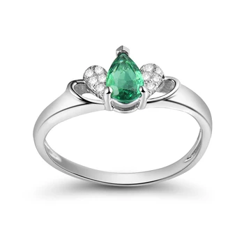 Geras Perlas Natūralus Kolumbija Kriaušių Smaragdas 14 KARATŲ Balto Aukso Didmeninė Gera Diamond Moterims