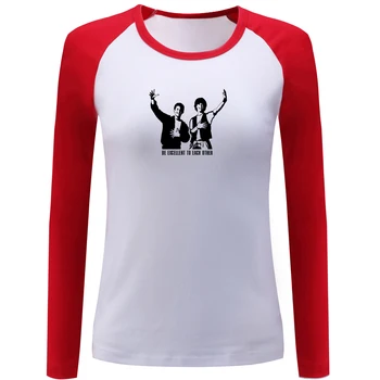 IDzn Būti Puikiai tarpusavyje Spausdinti Medvilnės Moterų Raglan marškinėliai Moteriška Long Sleeve T-shirts Pavasarį, Rudenį Viršūnes Streetwear