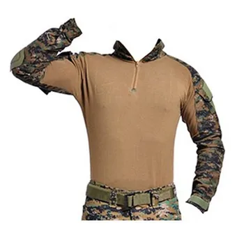 Kamufliažas Kariuomenės taktinių Combat uniform karinės Medžioklės marškinėliai krovinių multicam Airsoft dažasvydis audinio, su alkūnės pagalvėlės viršų paltai