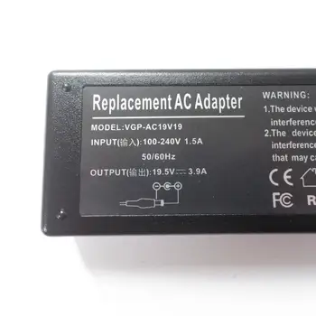 KINTAMOSIOS srovės Maitinimo Adapteris, Baterijos Kroviklis Sony NR NR120 FZ VPCCW23FX VPC-CW2 Naujas VGP-AC19V27 19.5 V 3.9 Nešiojamojo KOMPIUTERIO