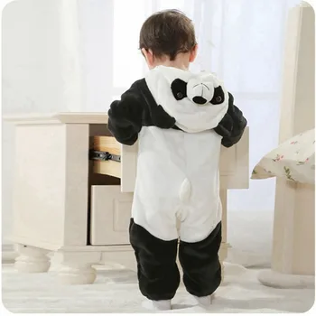 Kūdikis, Berniukas, Mergaitė Gobtuvu Rompers Gyvūnų Cosplay Kostiumų Naujagimiui Jumpsuit Panda Drabužiai