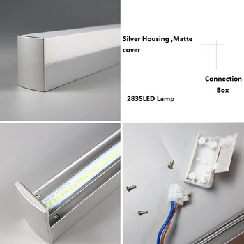 LED juostelė šviesos 40cm 50CM 220V 3 pusėje apšvietimas skalbinių kambarys ,kabinetas ,sienos montuojamas tualetą lentelė 8W-22W virtuvės spintoje, led lempa