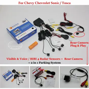 Liislee Automobilių Parkavimo Jutikliai + Galinio vaizdo Kamera = 2-1 Visual / BIBI Signalizacijos Parkavimo Sistemos Chevrolet Chevrolet Sonic / Tosca