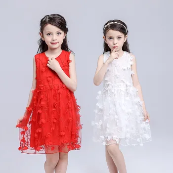 Mergaitė princesė suknelė Gėlių vest suknelė vaikų amžius 5-10 metų skirti iki 2017 m. vasaros Kūdikių Drabužiai mergaitėms