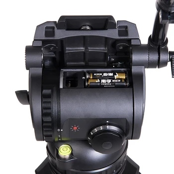 Miliboo M18 Profesinės Transliacijos Filmą Fluid Head & Išleidimo Plokštės Apkrova 15 kg su 100mm Dubenį Dydis Trikojis Fotoaparato Stovas