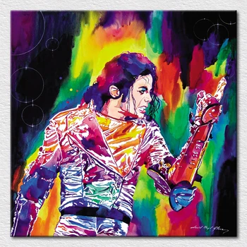 Modernus dekoro meno sienos piture abstrakčiai Michael Jackson Aliejaus Tapyba, Akvarelė stiliaus aliejaus tapybai kietas amatų dovana