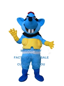 Mėlyna pelės talismanas kostiumas mėlynosios žiurkės užsakymą animacinį personažą cosplay suaugusiųjų dydį karnavalas kostiumas 3520