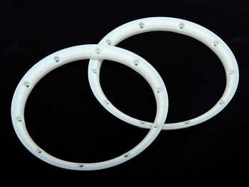 Nailono beadlock žiedas nustatyti 8pc (4pc vidinės ir 4pc išorinis) tinka Losi 5ive-T ROVAN LT KM X2 balta ir oranžinė pasirinkti