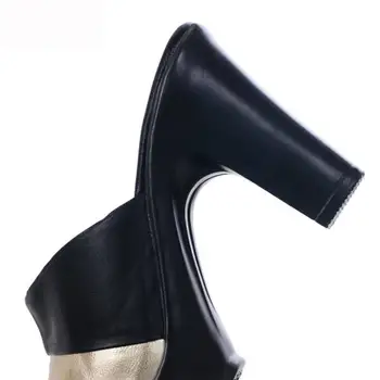 Naujas 2018 karvės odos moterims, natūralios odos basutės platforma šlepetės vasaros batai moteriški aukštakulniai fifo siurbliai moteris