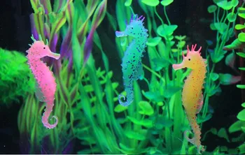 Naujas atvykimo Aplinkos ir draugiškas Šviesos Jūros Arklių Hipokampo Akvariumas silikono Žuvų Bako Apdaila