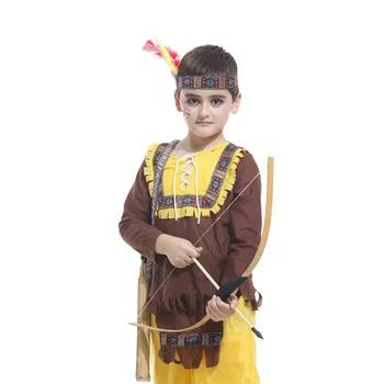 Naujas Atvykimo Halloween Carnival Šalies Indėnai Princas Medžiotojas Kostiumai Vaikams, Vaikų Fotografija Drabužių Cosplay Dydis M-XL