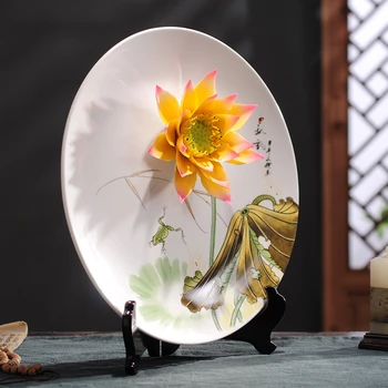 Naujas Kinų Dzeno papuošalai įėjimo keramikos apdaila kabinti lotus sėdynės diskų lentynos, kūrybos, meno ir amatų, papuošalai