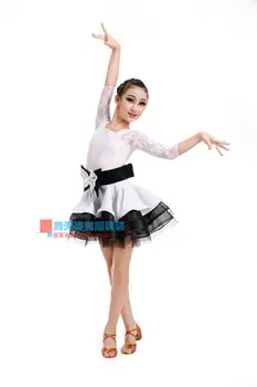 Nauji Suaugusiųjų, Vaikų ir lotynų šokių kostiumas nėrinių pusė rankovių lotynų šokių suknelė moterims/vaikų lotynų šokių suknelės S-4XL