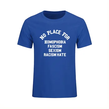 Ne Vieta Homofobija, Rasizmu, Seksizmu Neapykantos Marškinėliai Vyrams, Prekės Ženklo Drabužių Hip-Hop Kostiumai Spausdinti Viršūnes Camisetas Atsitiktinis Marškinėliai