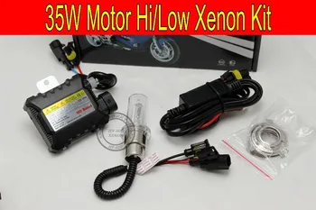 Nemokamas pristatymas 1 set 35W HID kit Variklinių/Motociklas Dviratis Bi-Xenon Kit, Hi/Low Xenon Lemputes H6 Variklio Komplektas