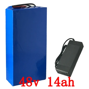 Nemokamas Pristatymas Elektrinis Dviratis Ličio baterija 48V 14AH 1000W baterijos su PVC dėklas su 30A BMS ir 54.6 V 2A įkroviklis