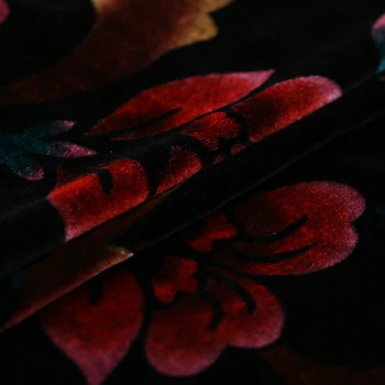 New 114cm wide 180g / m printing velvet fabric silk velvet cheongsam dress shirt fabric velvet