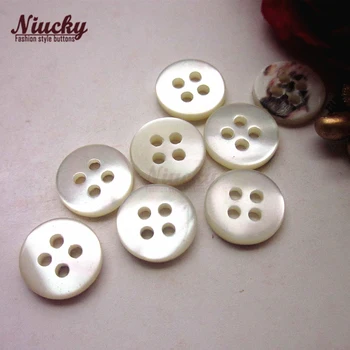 Niucky 11mm 18L 4 Skylių Butas Balta Trocas Korpuso mygtukai marškinėliai gamtos shell drabužių medžiagų didmeninė S0201-006