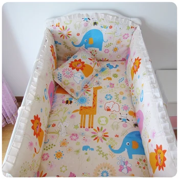 Nuolaida! 6/7pcs lovelę bamperis vaikiška lovelė rinkinius kūdikio lovos komplektai aplink lovą Patalynės komplektas kūdikiui ,120*60 arba 120*70cm